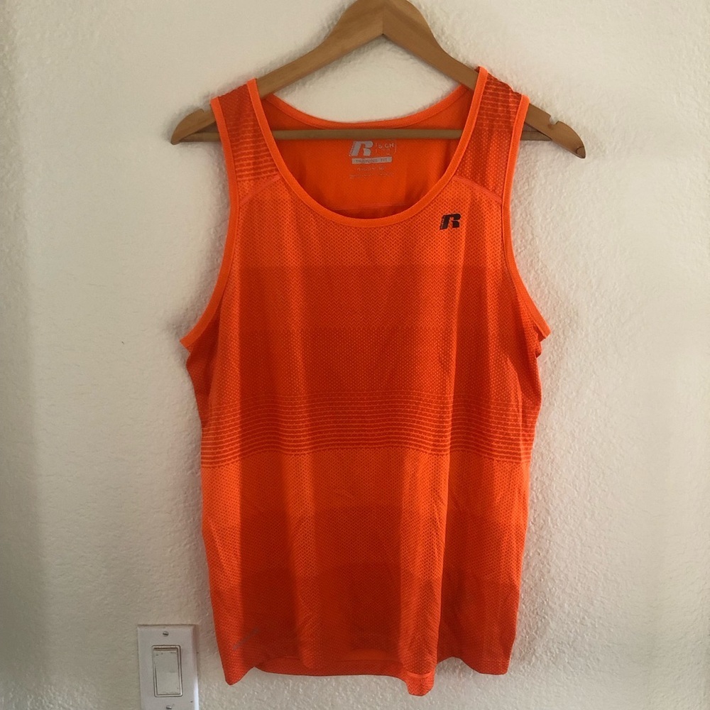 Russell Athletic Orange Mesh Performance Tank